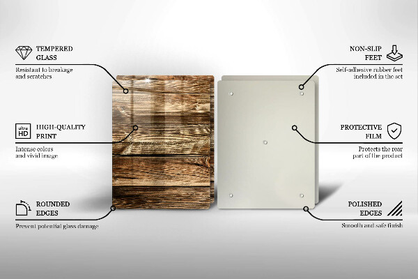 Kuchynská doska veľká zo skla Textúra drevenej dosky