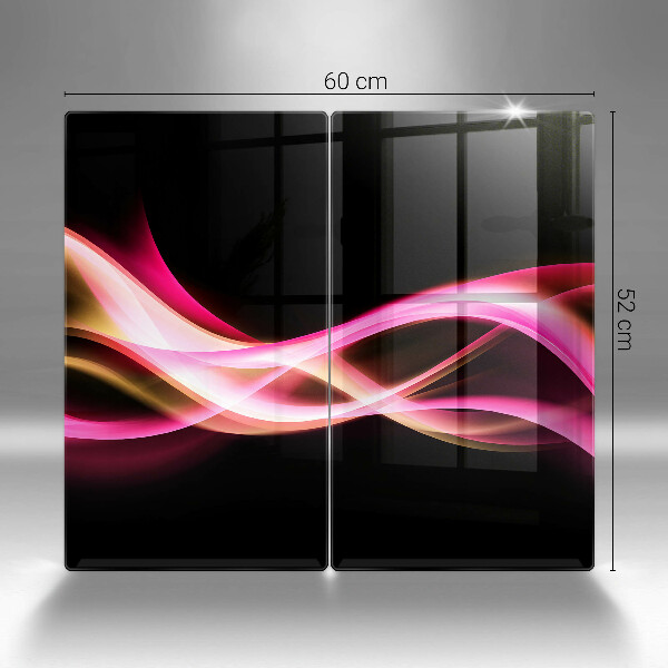 Kuchynská doska veľká zo skla Abstraktný neónový dym