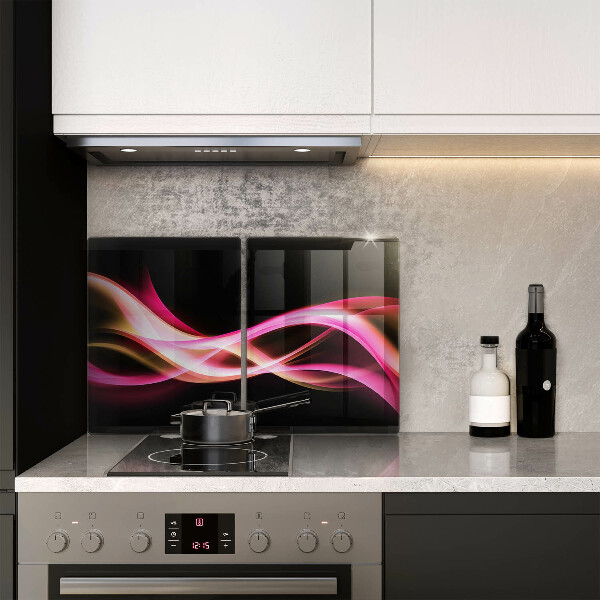 Kuchynská doska veľká zo skla Abstraktný neónový dym