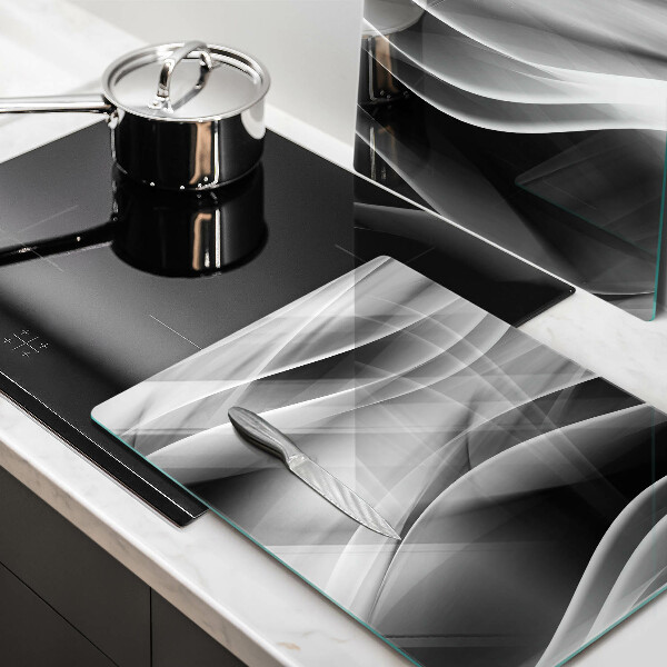 Kuchynská doska veľká zo skla Abstraktné línie dymu