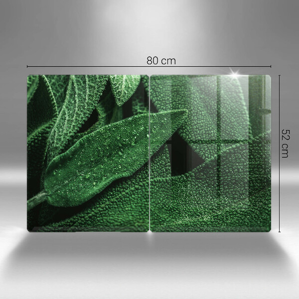 Kuchynská doska veľká zo skla Listy rastliny