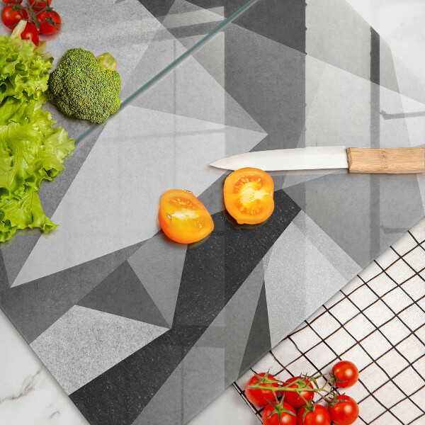 Kuchynská doska veľká zo skla Konkrétna ostrá abstrakcia