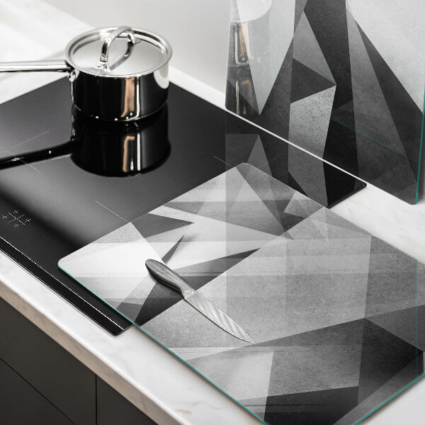 Kuchynská doska veľká zo skla Konkrétna ostrá abstrakcia