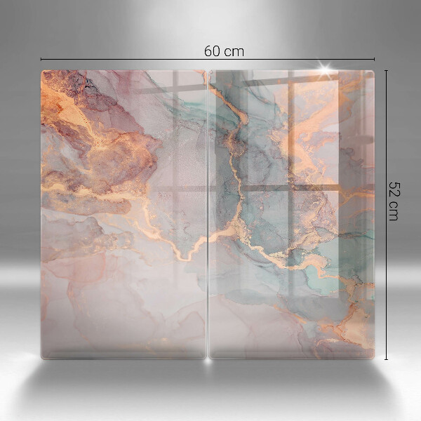 Kuchynská doska veľká zo skla Mramor so zlatom