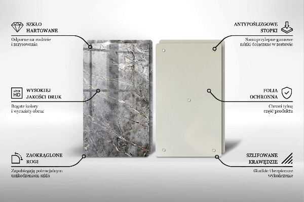 Kuchynská doska veľká zo skla Textúra kameňa