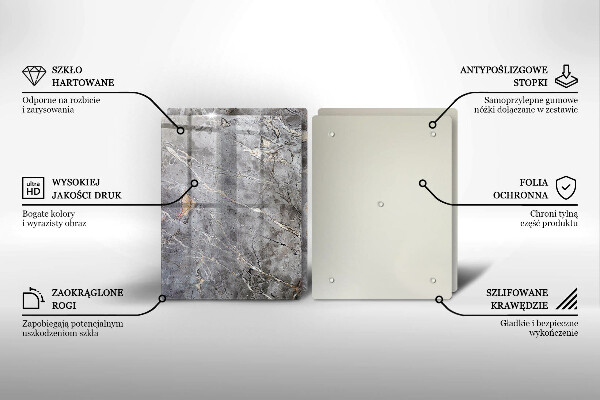 Kuchynská doska veľká zo skla Textúra kameňa