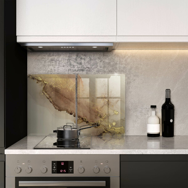 Sklenená doska na krájanie Zlatá abstrakcia