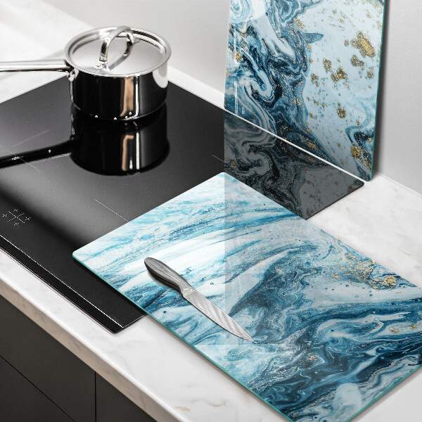 Sklenená doska na krájanie Štruktúra so zlatom