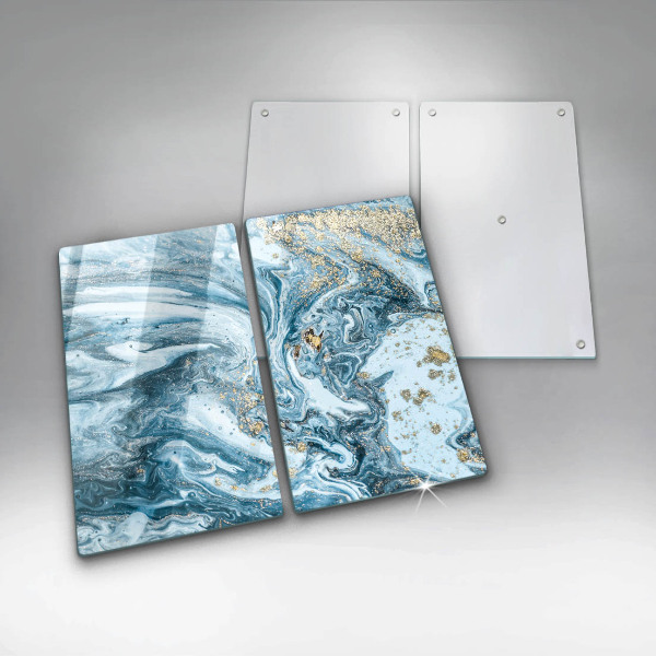 Sklenená doska na krájanie Štruktúra so zlatom