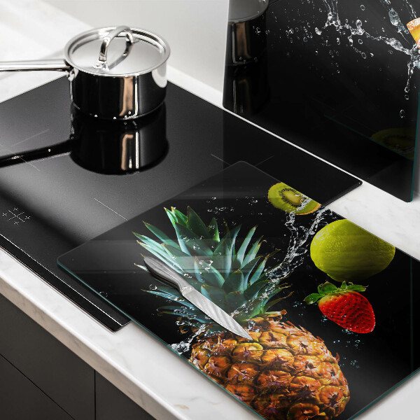 Kuchynská doska veľká zo skla Ovocie vo vode