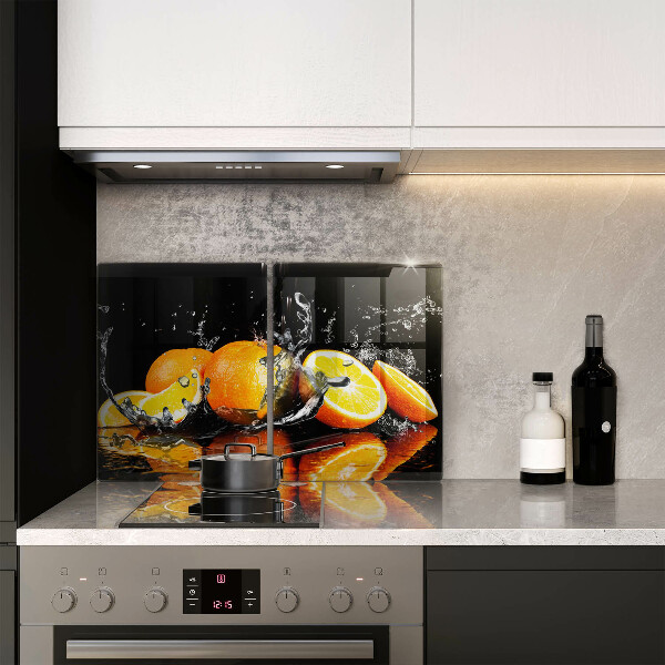 Kuchynská doska veľká zo skla Šťavnaté oranžové ovocie