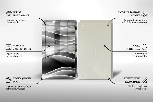 Sklenená doska na krájanie Abstrakcia jemné línie