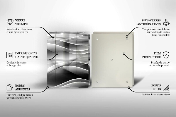 Sklenená doska na krájanie Abstrakcia jemné línie