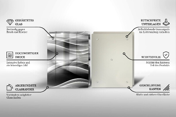 Sklenená doska na krájanie Abstrakcia jemné línie