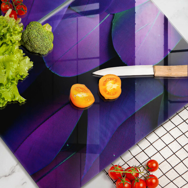 Sklenená doska na krájanie Neónové pierka