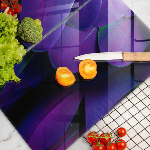 Sklenená doska na krájanie Neónové pierka