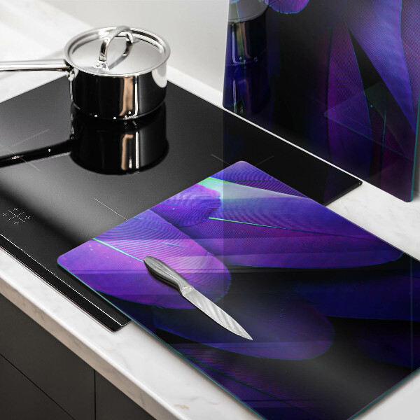 Sklenená doska na krájanie Neónové pierka