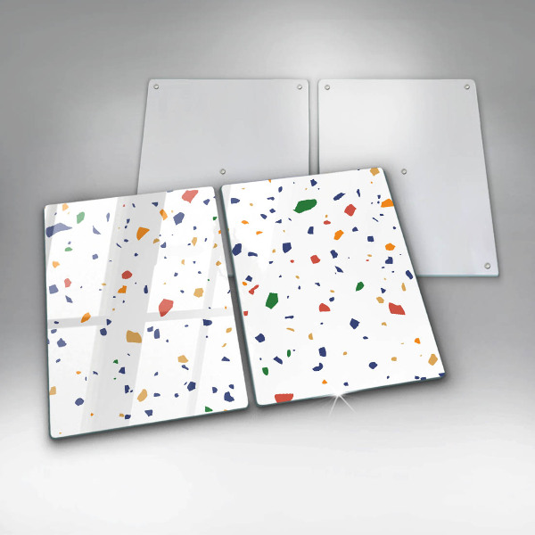 Sklenená doska na krájanie Farebná kamenina