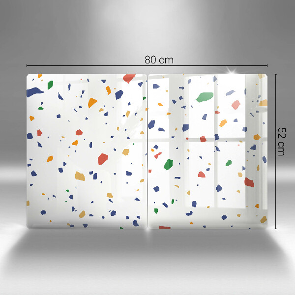 Sklenená doska na krájanie Farebná kamenina