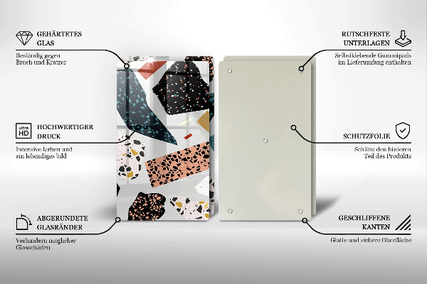 Sklenená doska na krájanie Kamenina