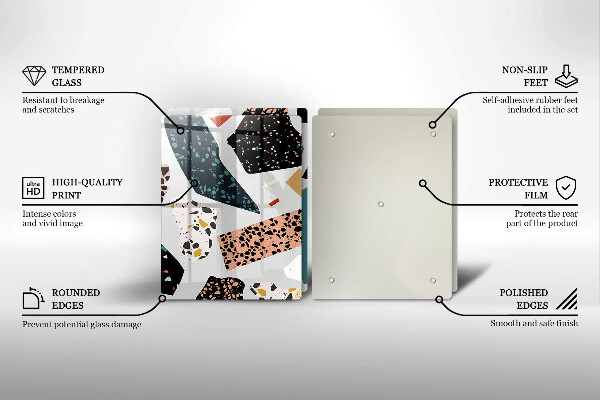 Sklenená doska na krájanie Kamenina