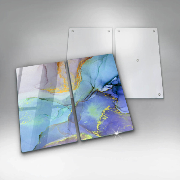 Sklenená doska na krájanie Prasknutý zlatý kameň