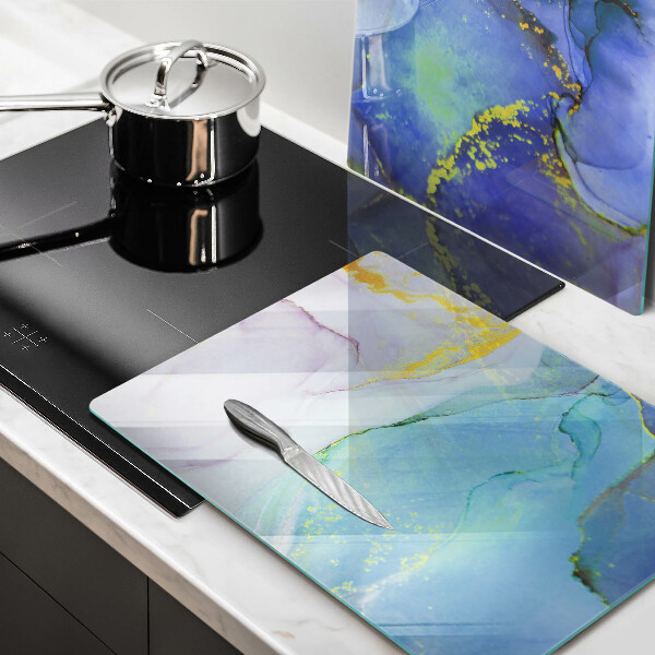 Sklenená doska na krájanie Prasknutý zlatý kameň