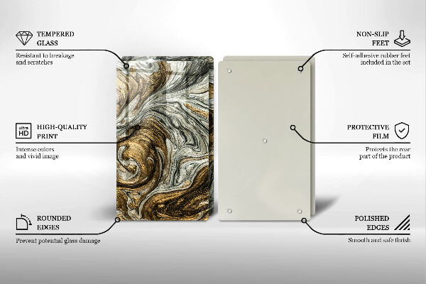 Sklenená doska na krájanie Bohatá abstrakcia