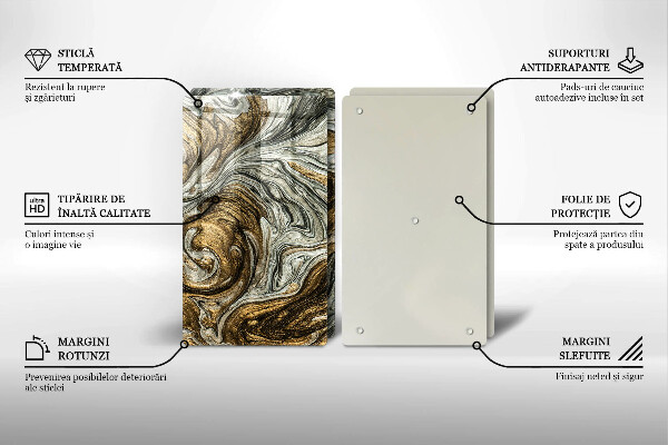 Sklenená doska na krájanie Bohatá abstrakcia