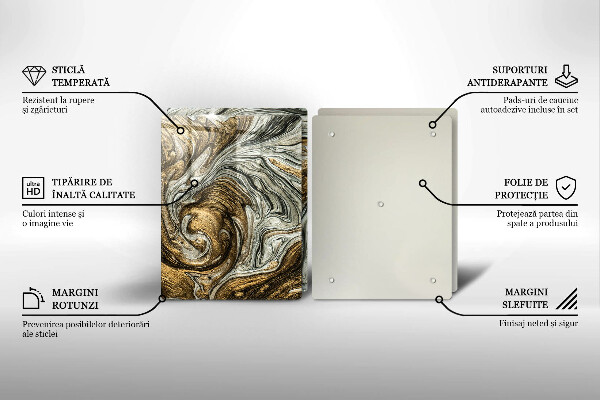 Sklenená doska na krájanie Bohatá abstrakcia