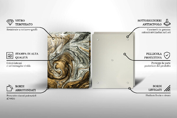 Sklenená doska na krájanie Bohatá abstrakcia