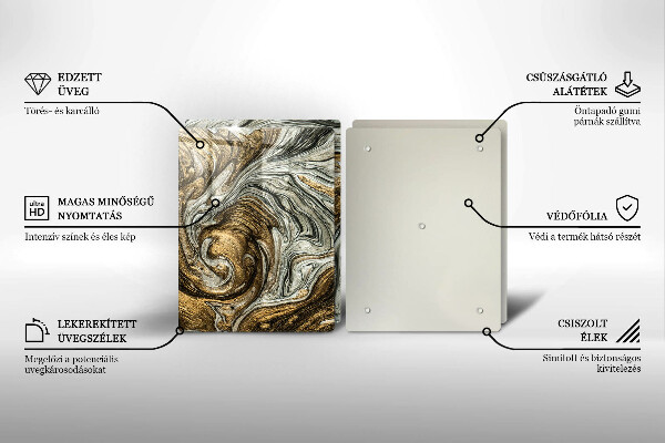 Sklenená doska na krájanie Bohatá abstrakcia