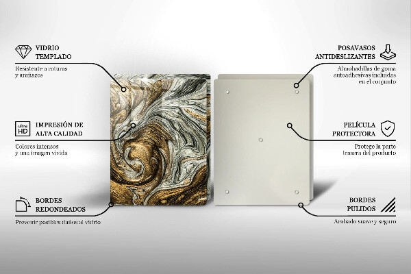 Sklenená doska na krájanie Bohatá abstrakcia