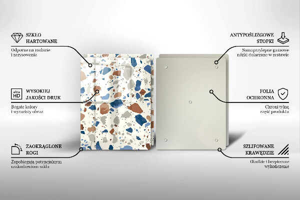 Sklenená doska na krájanie Dekoratívna kamenina