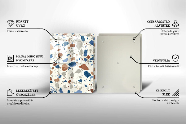 Sklenená doska na krájanie Dekoratívna kamenina