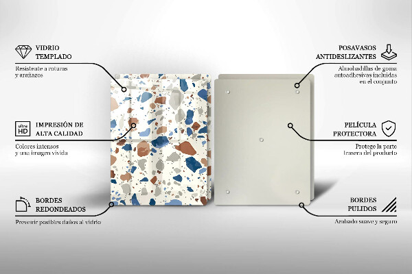 Sklenená doska na krájanie Dekoratívna kamenina