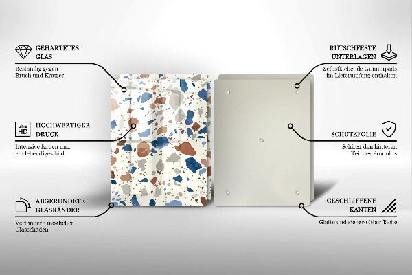 Sklenená doska na krájanie Dekoratívna kamenina