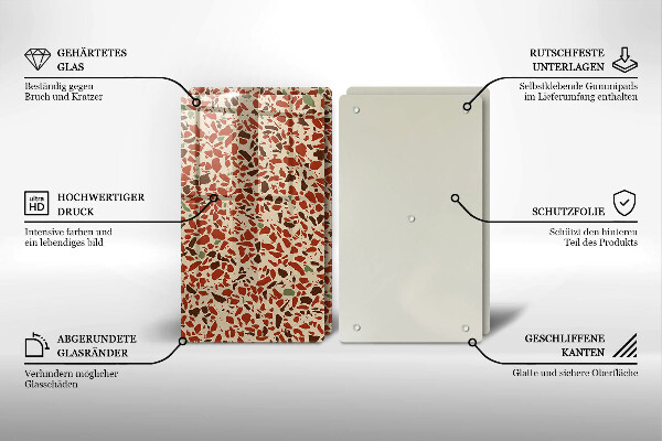 Sklenená doska na krájanie Jemná kamenina