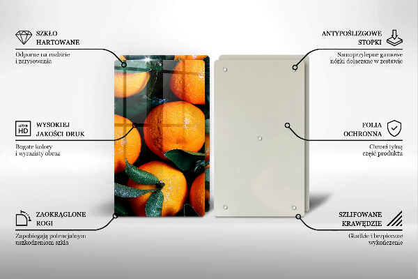 Sklenená doska na krájanie Pomarančové ovocie