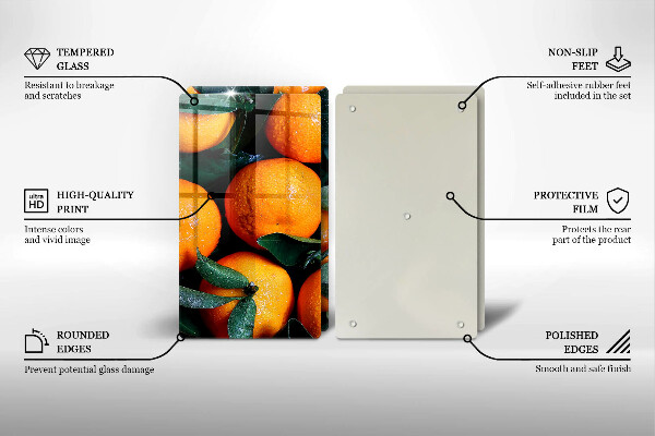 Sklenená doska na krájanie Pomarančové ovocie