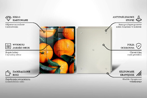 Sklenená doska na krájanie Pomarančové ovocie