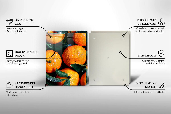 Sklenená doska na krájanie Pomarančové ovocie