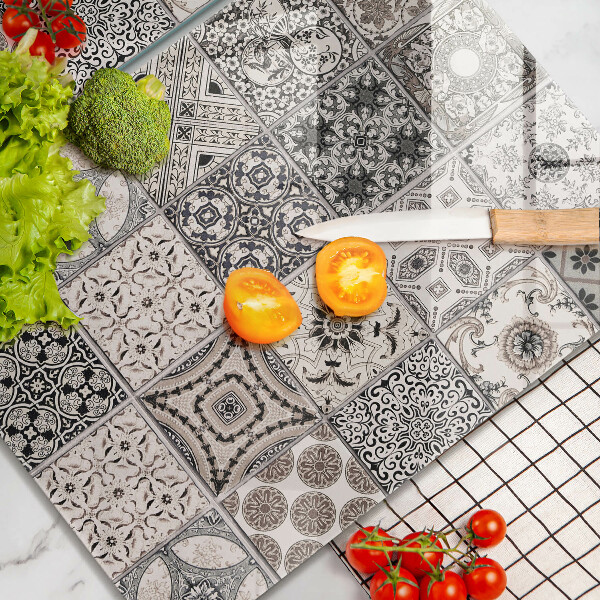 Kuchynská doska veľká zo skla Dekoratívne dlaždice