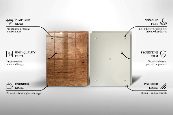 Kuchynská doska veľká zo skla Textúra dreva