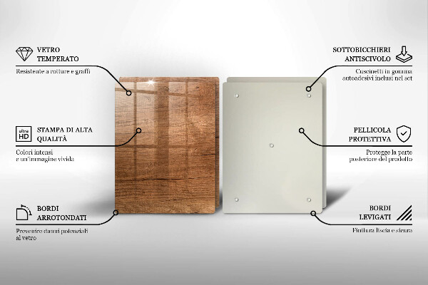Kuchynská doska veľká zo skla Textúra dreva