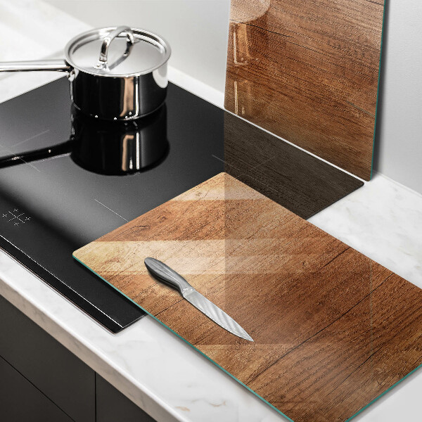 Kuchynská doska veľká zo skla Textúra dreva