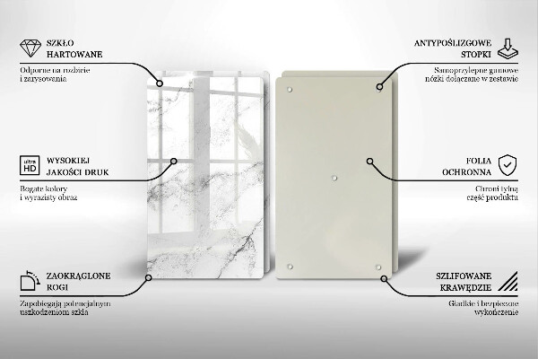 Kuchynská doska veľká zo skla Elegantná textúra mramoru