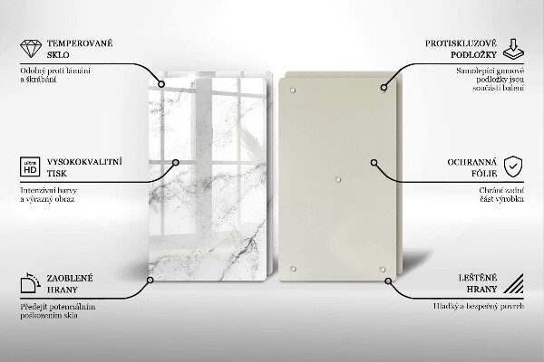 Kuchynská doska veľká zo skla Elegantná textúra mramoru