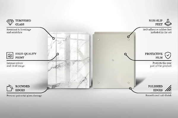 Kuchynská doska veľká zo skla Elegantná textúra mramoru