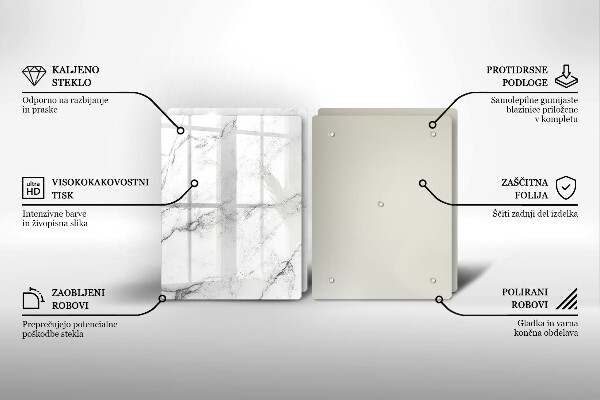 Kuchynská doska veľká zo skla Elegantná textúra mramoru